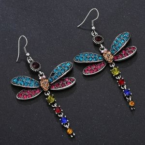 New stunning gemstone dragonfly earrings